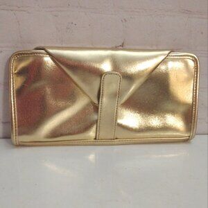 Estee Lauder Gold Clutch Purse Makeup Cosmetic Evening Bag